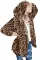 Leopard Soft Fleece Hooded Open Front Coat