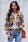 Brown Plaid Print Sherpa Jacket Coat