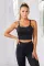 Black Wireless Seamless Sport Yoga Bra Crop Tank