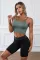 Green Wireless Seamless Sport Yoga Bra Crop Tank