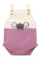 淡紫色小老鼠棉针织婴儿紧身衣裤