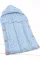 浅蓝色婴儿线针织毛毯
