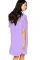 淡紫色睫毛蕾丝叠加雪纺宽松连衣裙
