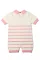 粉红色锚条纹针织婴儿连衫裤