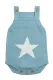 浅蓝色星形图案针织婴儿连体婴儿服装
