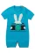 蓝色兔子摄影婴儿T恤连体衣
