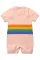 粉色可爱的害羞太阳图案针织T恤婴儿哈衣