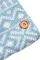 浅蓝色针织印花婴儿毯带有纽扣