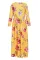 儿童黄色花卉长款连衣裙