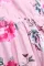 儿童粉色花卉长款连衣裙