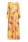 儿童黄色花卉长款连衣裙