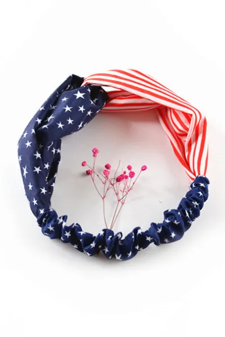 美国国旗印花时尚可爱头巾发带