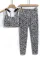 灰色豹纹印花运动文胸高腰打底裤瑜伽锻炼两件套