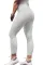 白色高腰紧身别致纹理舒适瑜伽运动裤