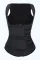 黑色氯丁橡胶塑腰拉链设计背心款塑身衣