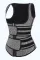 灰色氯丁橡胶塑腰拉链设计背心款塑身衣
