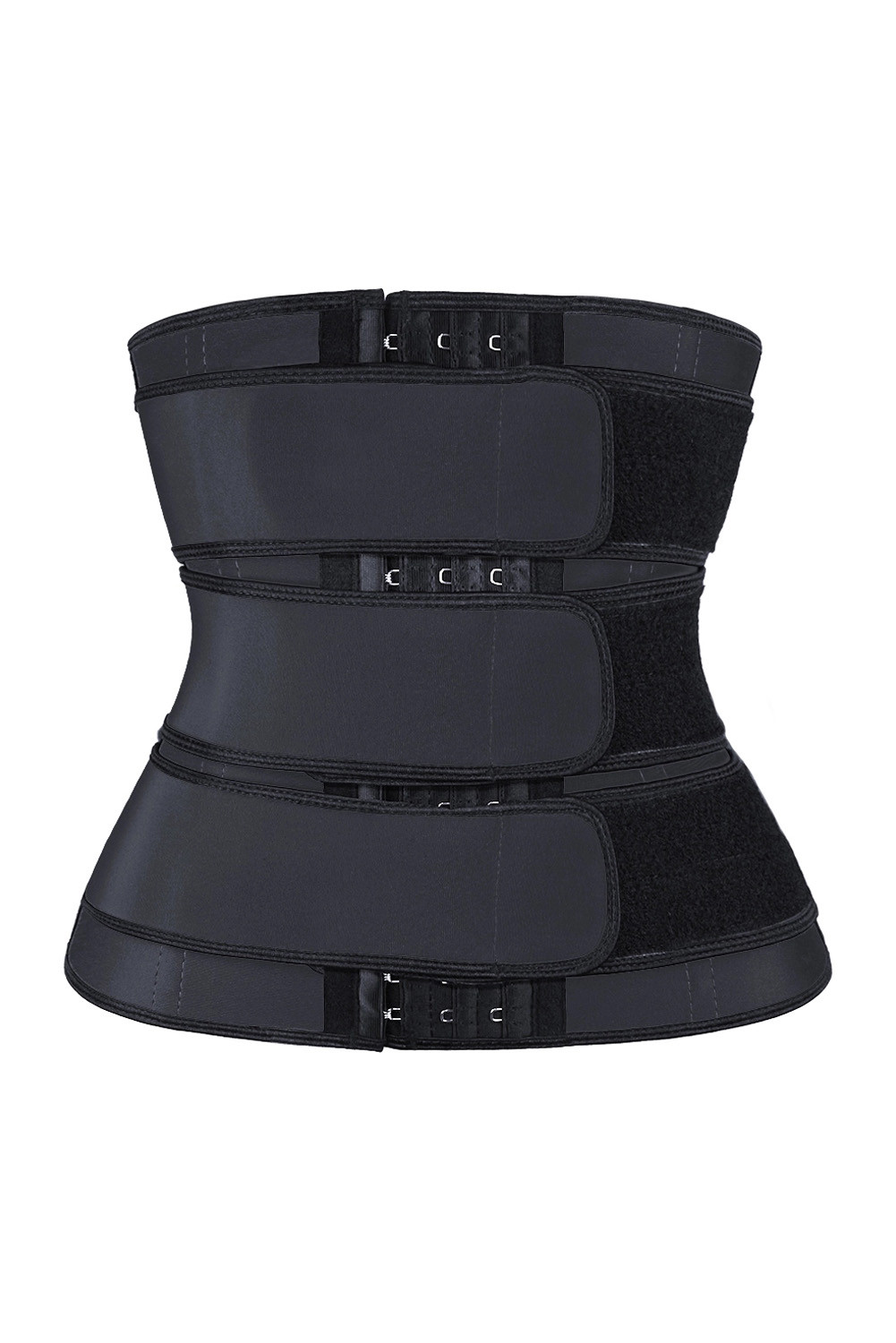 黑色9钢骨腰部训练三排钩设计舒适塑身衣 LC51077