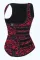 红色豹纹氯丁橡胶塑腰拉链设计背心款塑身衣