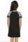 黑色休闲时尚豹纹条纹短袖扭结可爱儿童连衣裙