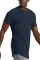 深蓝色透气舒适男士运动健身舒适圆领T恤
