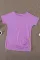 紫色侧面纽扣细节圆领短袖小女孩T恤