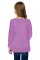紫色侧面纽扣细节圆领短袖小女孩T恤