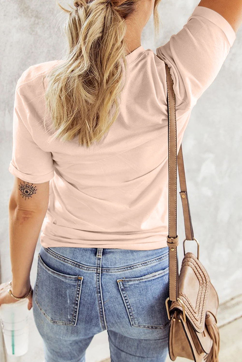 粉色 WANDER 豹纹印花短袖 T 恤 LC25216089