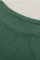 绿色圆领短袖口袋装饰女士T恤衫