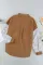 棕色时尚流行豹纹拼接灯芯绒纽扣衬衫夹克