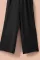 黑色时尚优雅荷叶袖抽褶设计阔腿连体裤