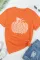 橙色豹纹可爱南瓜短袖T恤