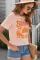 粉色 SUNNY DAYS AHEAD 图案印花短袖 T 恤