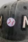黑色休闲MOM字母棒球元素印花帽