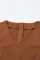 棕色时尚系腰泡泡袖V领舒适直筒高腰连身裤