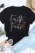 黑色 Faith Over Fear 十字图案印花短袖 T 恤