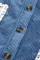 蓝色时尚流行豹纹拼接灯芯绒纽扣衬衫夹克