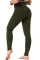 深绿色纹理高腰提臀瑜伽健身运动紧身裤
