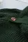 深绿色纽扣装饰不对称裹身高领毛衣