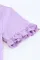 紫色瑞士圆点蕾丝拼接短袖上衣