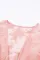 粉色花卉网眼蕾丝钩针沙滩度假开襟和服罩衫