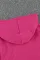 玫粉色罗纹连帽长袖短上衣舒适高腰紧身长裤家居服套装