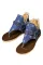 海军蓝星星图案波西米亚风时尚凉鞋
