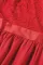 红色优雅露肩蕾丝紧身胸衣高腰长裙晚礼服
