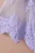 紫色蕾丝V领短袖束腰梦幻礼服