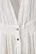 白色优雅舒适排扣纯色深V领中长款连衣裙