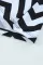 黑色白色之字形印花网布拼接 2 件坦基尼泳衣