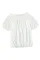白色优雅露肩瑞士圆点宽松舒适女式衬衫