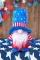 蓝色美国国旗独立日条纹五角星形矮人娃娃装饰