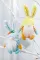 黄色可爱复活节兔子吊坠家居装饰品