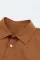 棕色纽扣纯色长袖男式衬衫